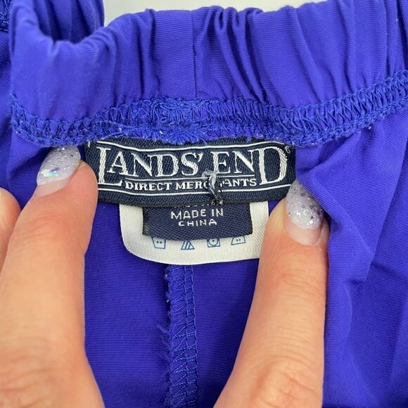 Lands' End Cobalt Blue Elastic Waist Pull On Nylon Shorts Womens Size 3X Casual - Picture 3 of 9